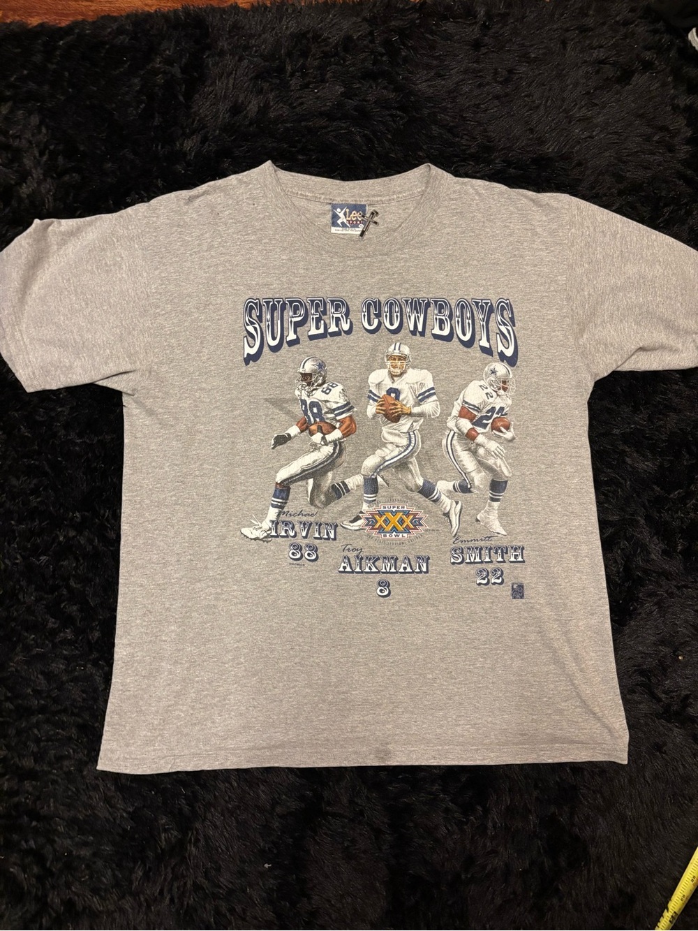 Vintage Super Cowboys Graphic Tee - Grey